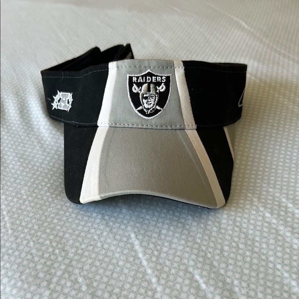 NFLxReebok Official Equipment Raiders Black and Silver Visor - John Gruden style